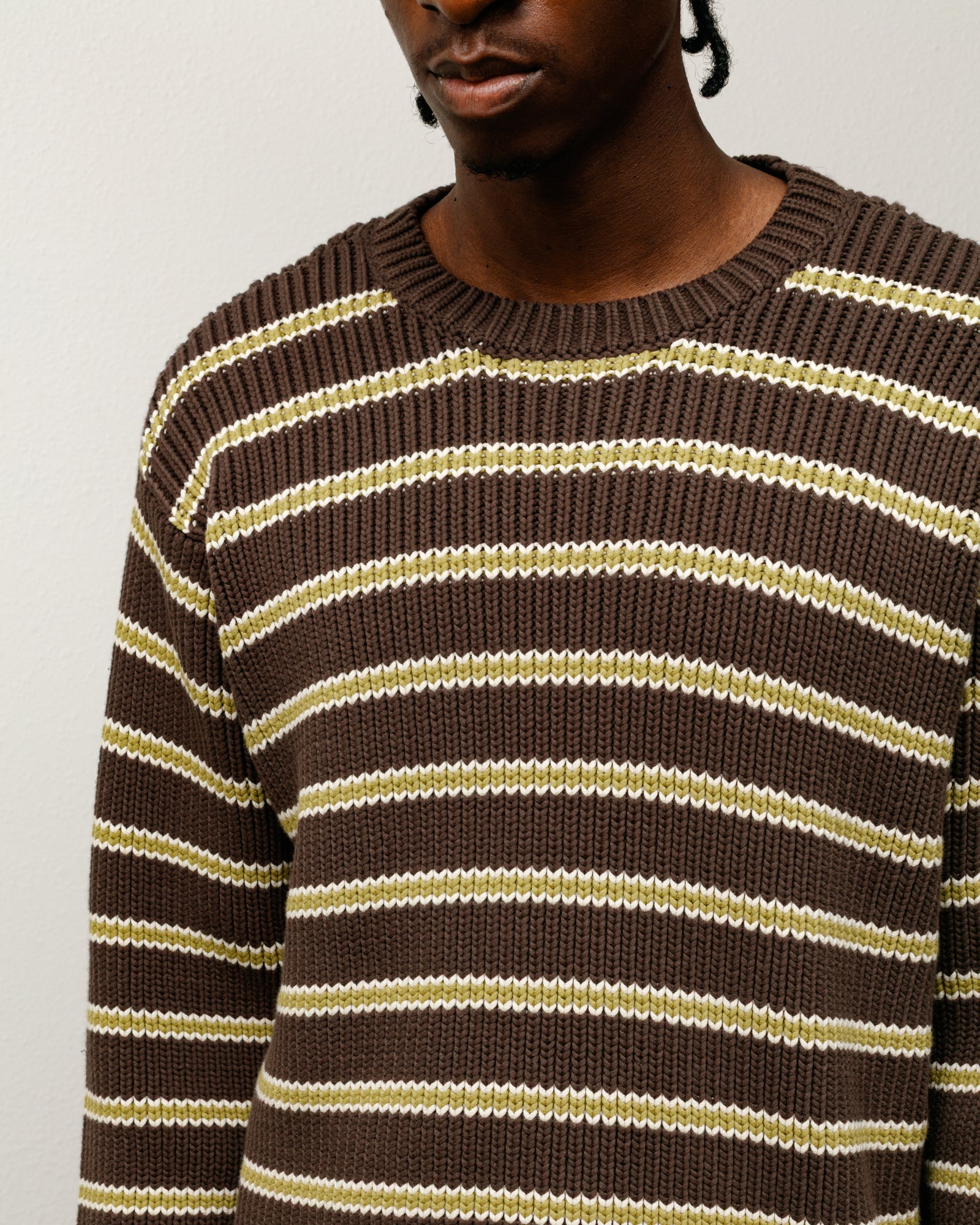 CHUNKY COTTON STRIPE SWEATER