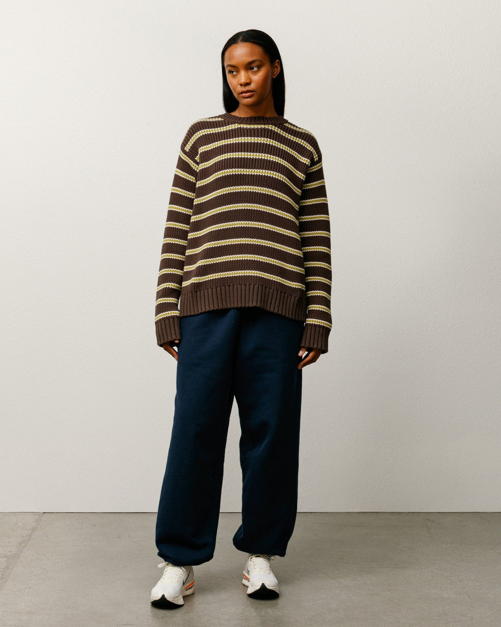 CHUNKY COTTON STRIPE SWEATER