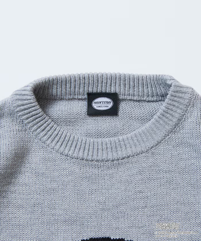 PEANUTS/Peanuts Exclusive Relaxed Fit Jacquard Crewneck Knit / Charlie Brown [Limited Edition]