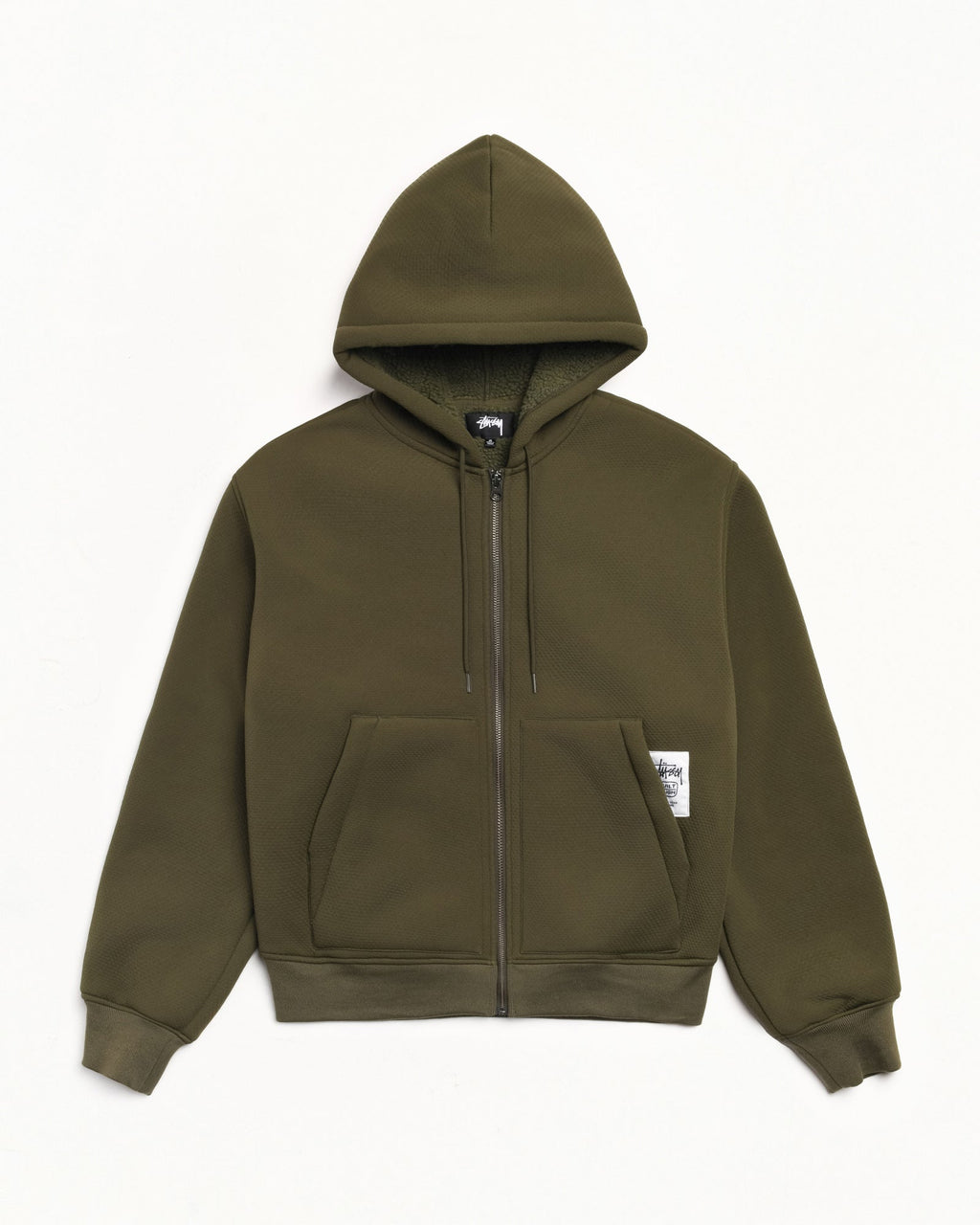 BONDED SHERPA HOODIE - Green