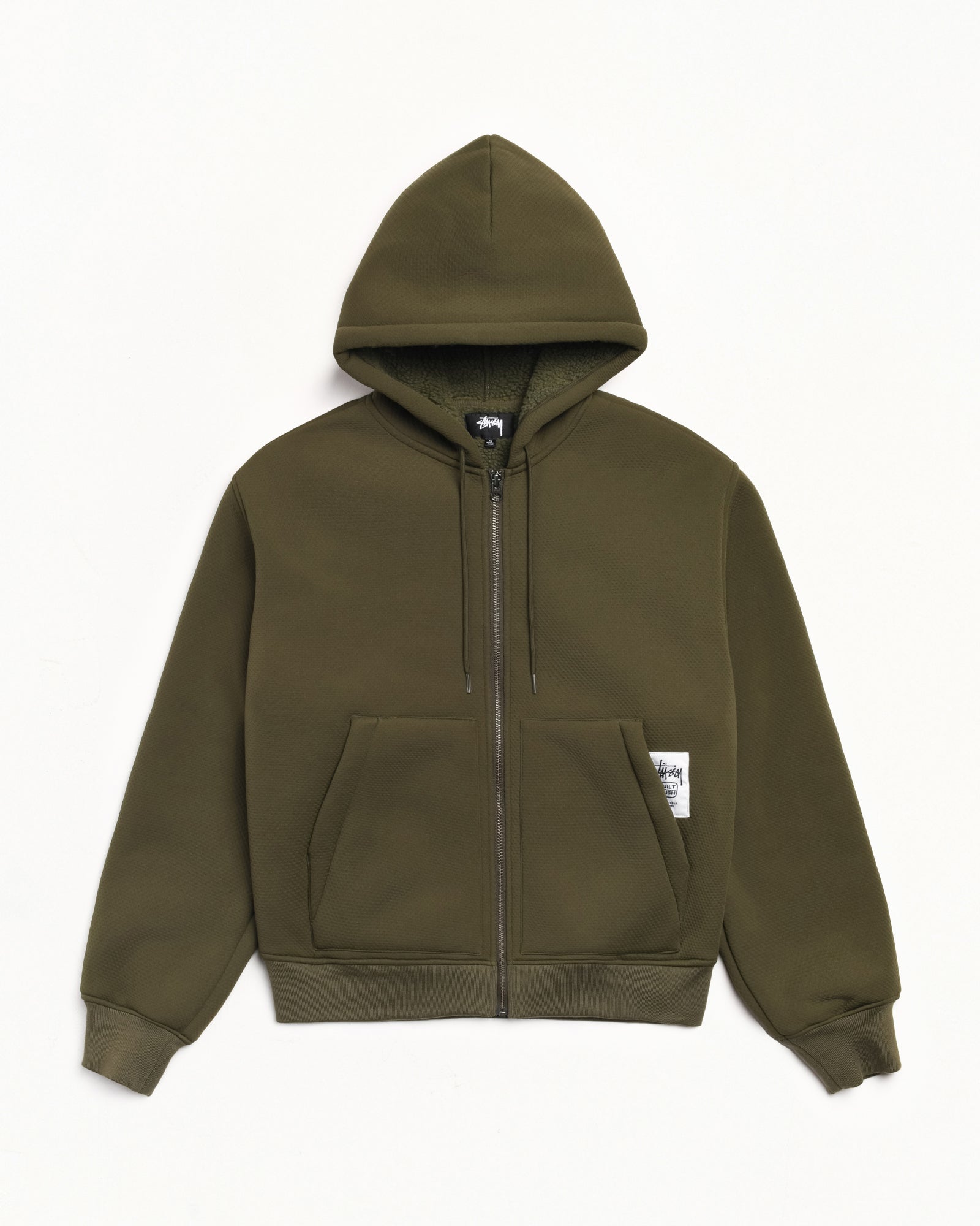 BONDED SHERPA HOODIE - Green