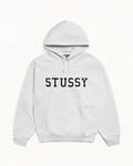 FELT APPLIQUE HOODIE - Ash Heather