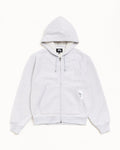 PATCH ZIP KNIT HOODIE - Ash Heather