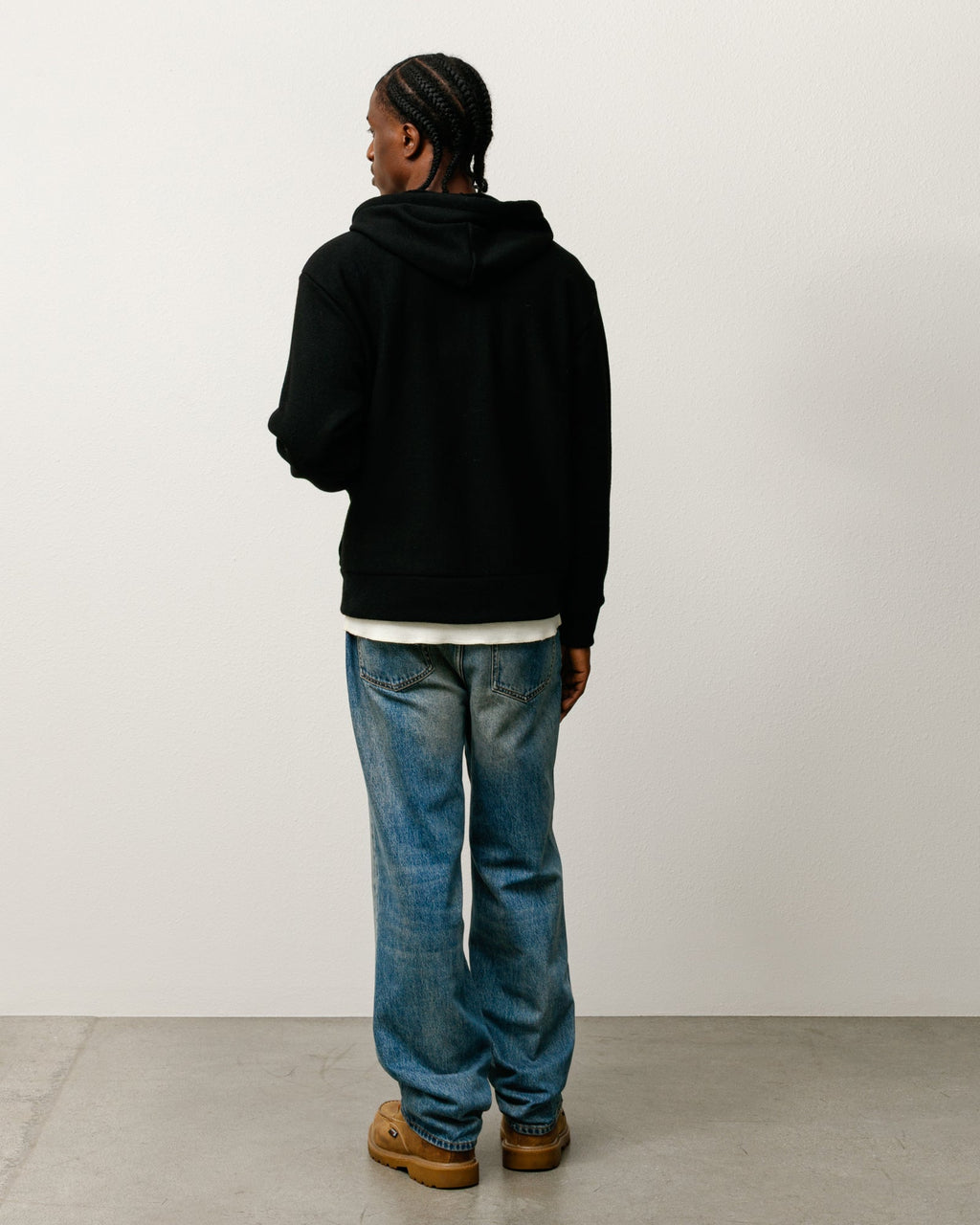 PATCH ZIP KNIT HOODIE