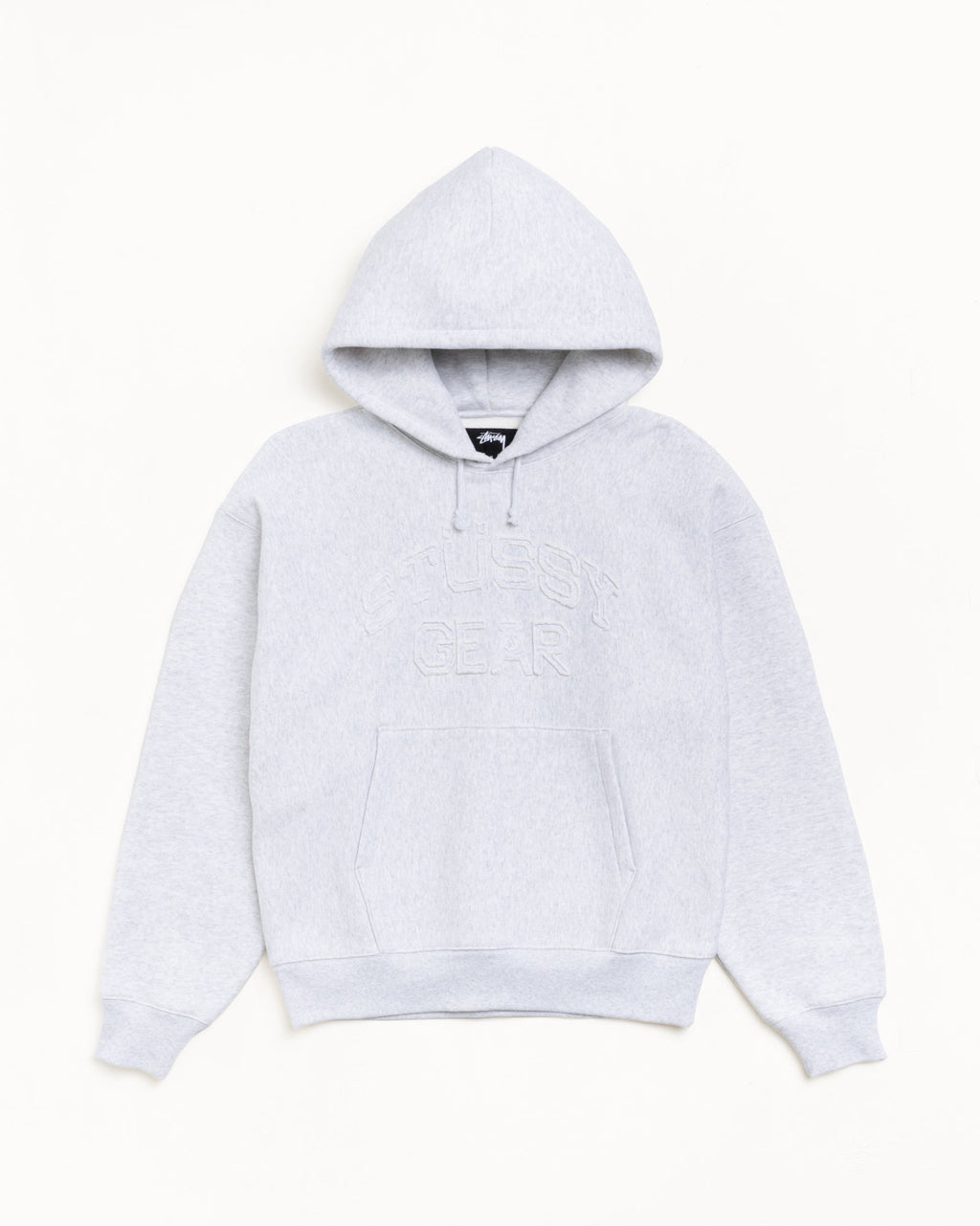 GEAR APPLIQUE HOODIE - Ash Heather