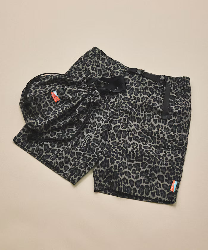Relaxed Fit Recycled Nylon Webbing Belt Shorts