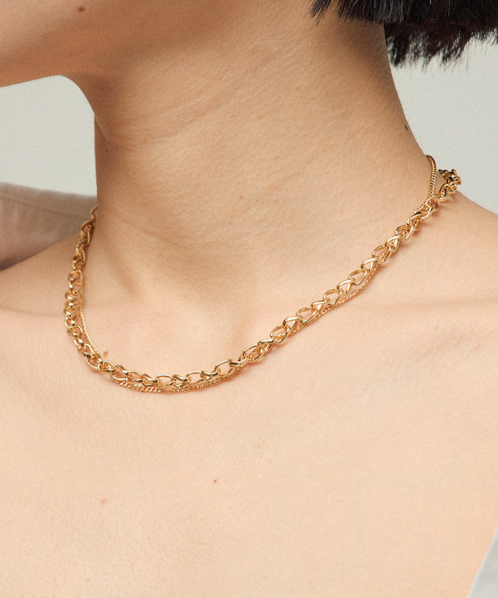 Double Chain Combination Necklace
