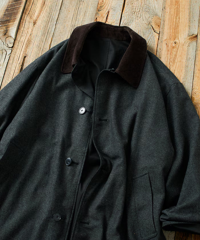 Big Silhouette Corduroy Color Reversible Sten Color Coat [Limited Release]