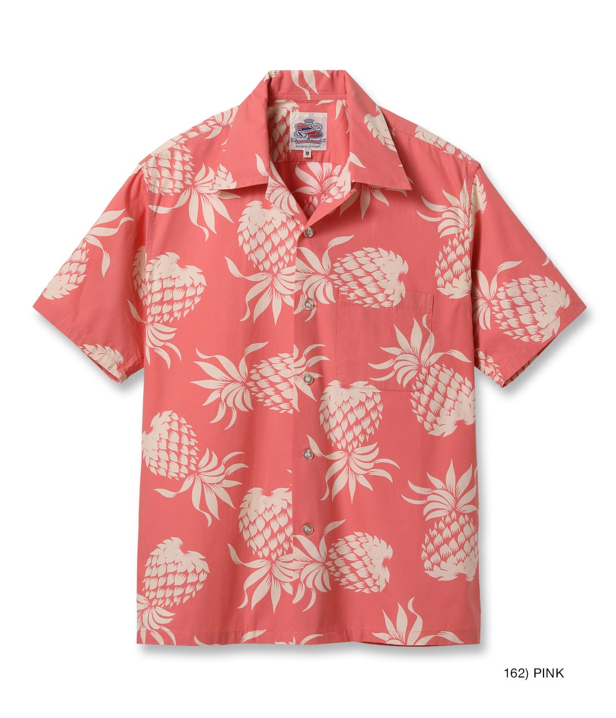 DUKE KAHANAMOKU COTTON HAWAIIAN SHIRT “DUKE'S PINEAPPLE” - PINK
