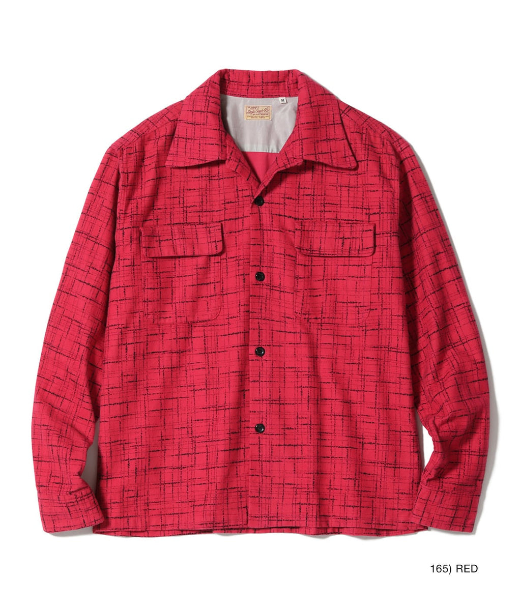 Mid 1950s Style Flannel Sports Shirt “SPLASH” - RED