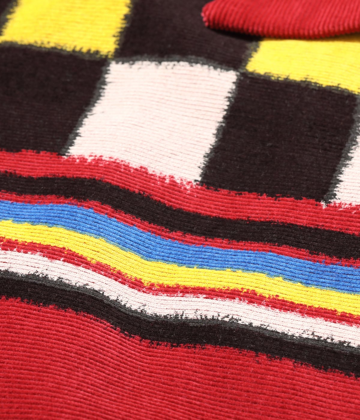 Mid 1950s - Late 1950s Style Corduroy Sports Shirt “SQUARE & STRIPE”