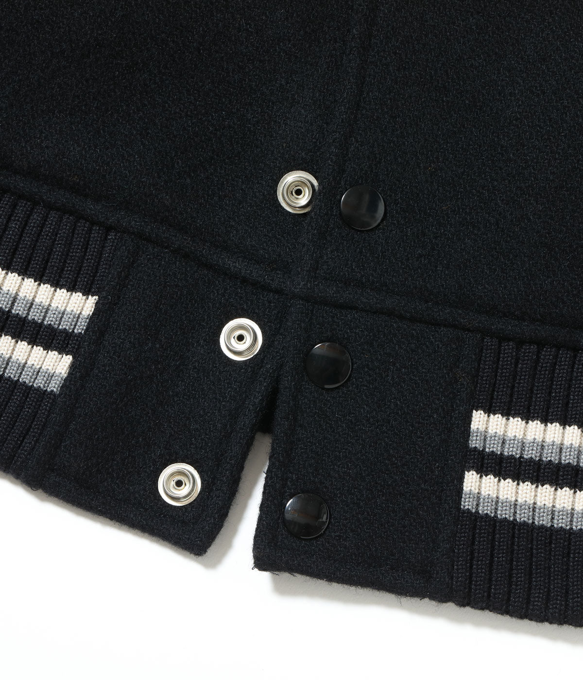 30oz. WOOL MELTON AWARD JACKET “BULLDOGS” (BLACK)
