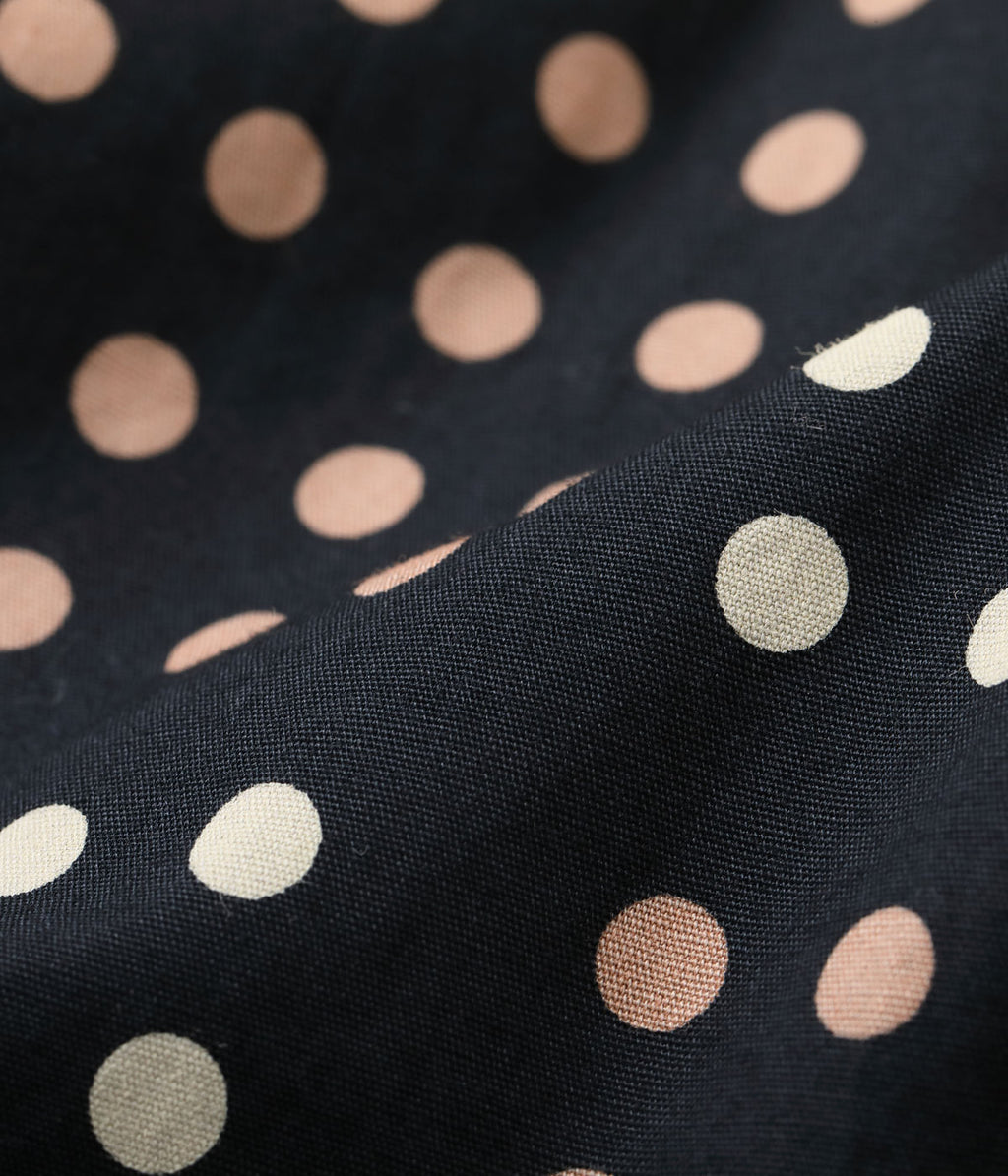 TYPEWRITER COTTON OPEN SHIRT “POLKA DOT”