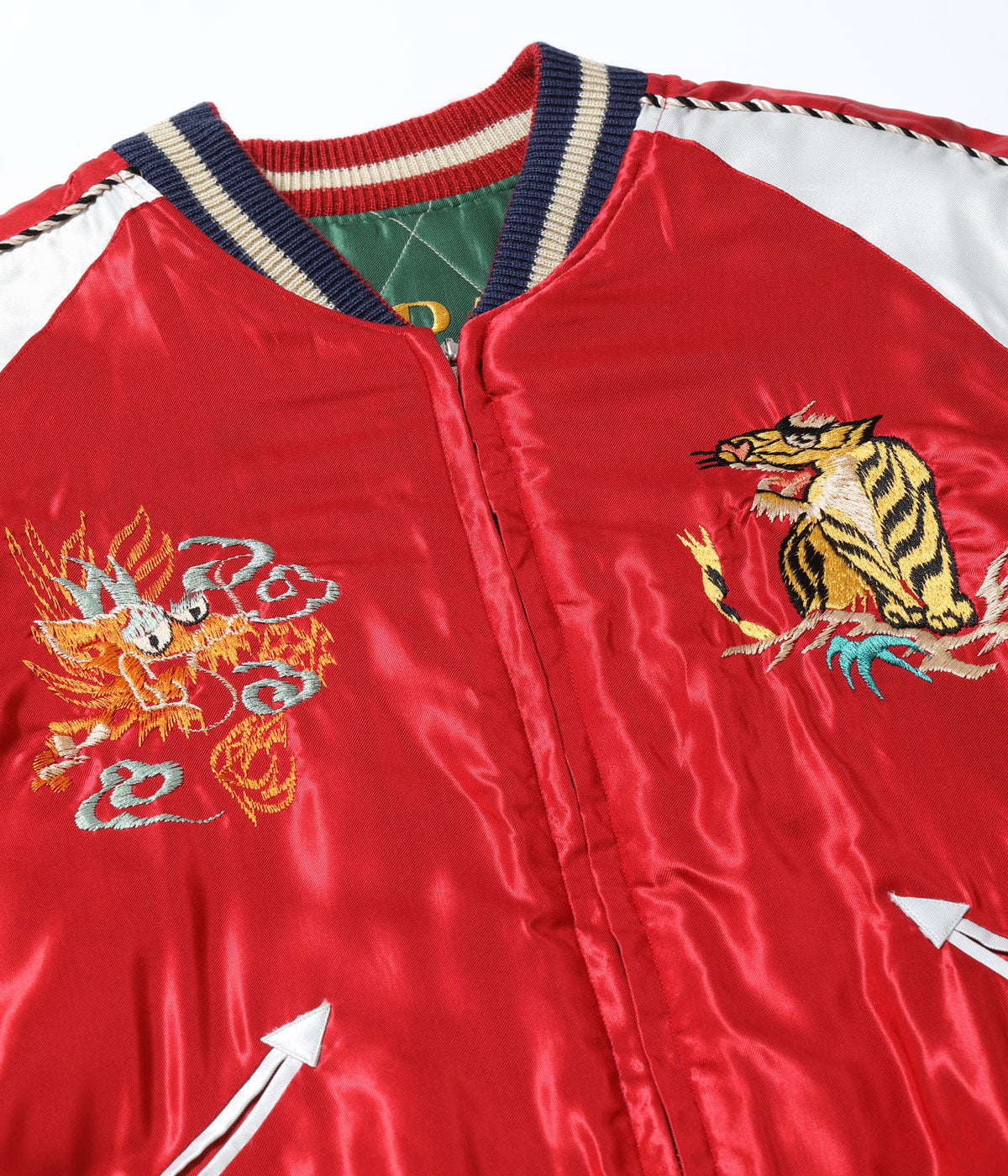 Early 1950s Style Acetate Quilted Souvenir Jacket “JAPAN MAP” × “GOLD DRAGON”