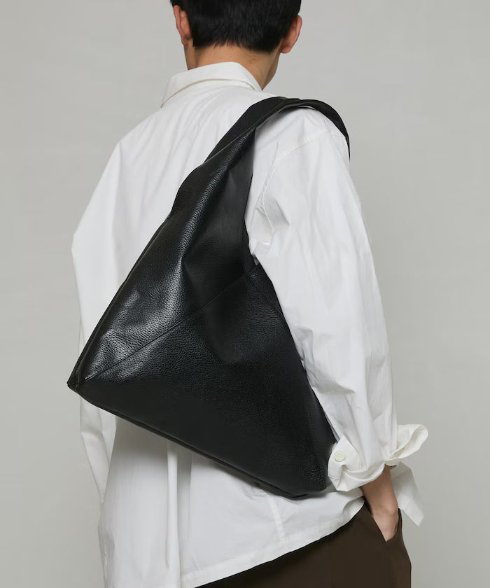 Triangle Leather Marche Bag / Triangle Marche / Leather Tote / Water-Resistant Leather