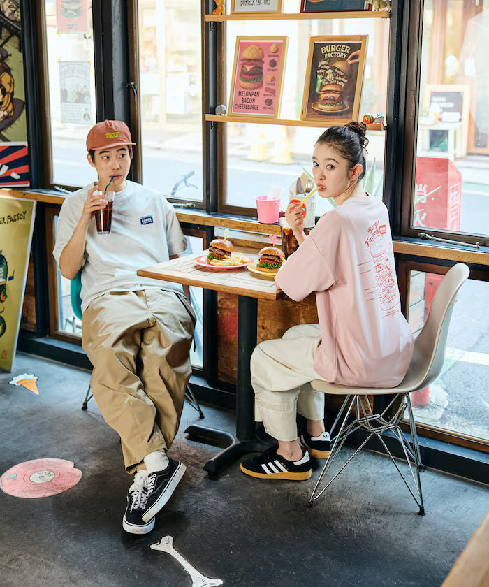 Burger Factory × FREAK'S STORE/ Burger Factory Limited Big Silhouette Back Print Crew Neck T-shirt 【Limited Edition】