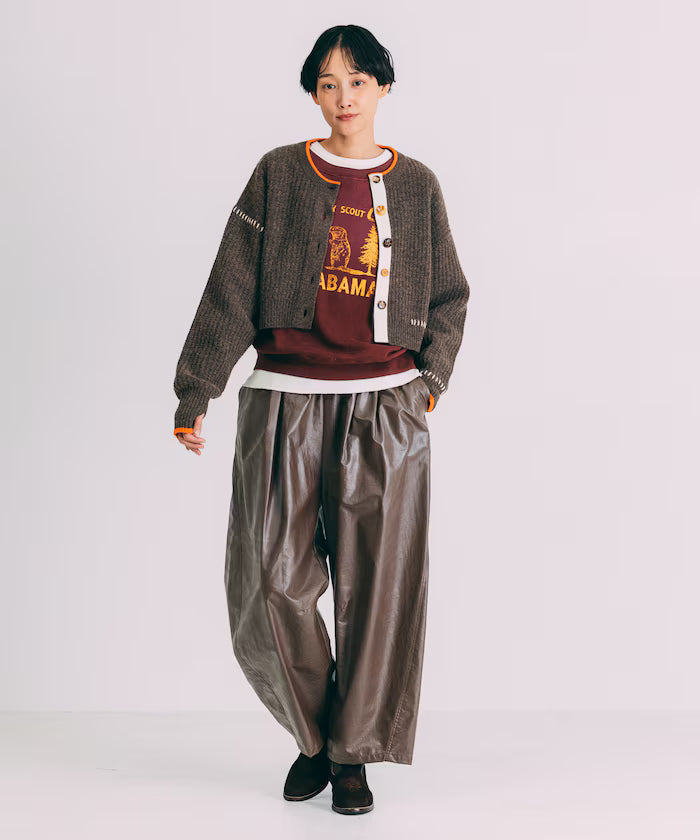 Short Length Color-block Knit Cardigan