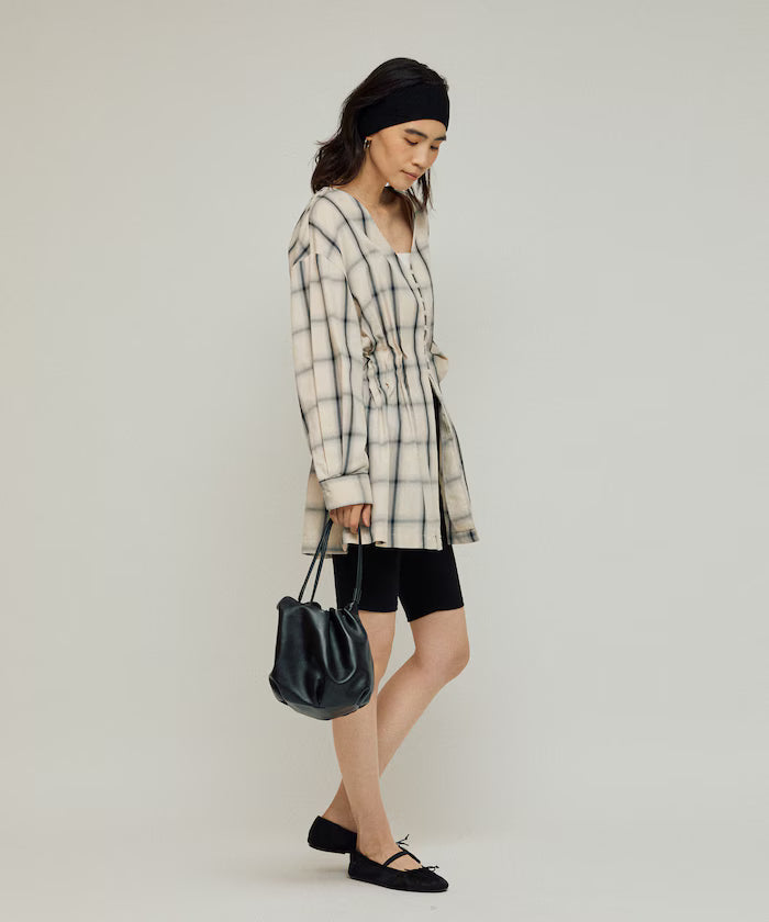Ombre Check Tuck Shirt / Tunic