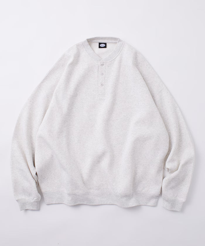 Big Silhouette Henley Neck Sweat Pullover [Limited Edition]