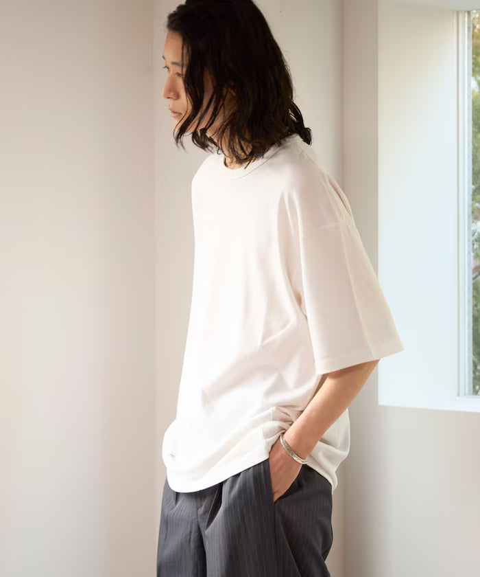 SUPER MERINO WOOL×INKEEP Crew Neck Short Sleeve T-Shirt