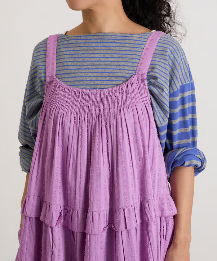 India Dobbie Tiered Frill Camisole Dress