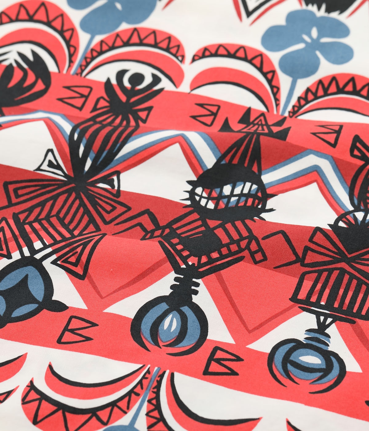 COTTON BROAD OPEN SHIRT “TROPICAL WOODCUT”