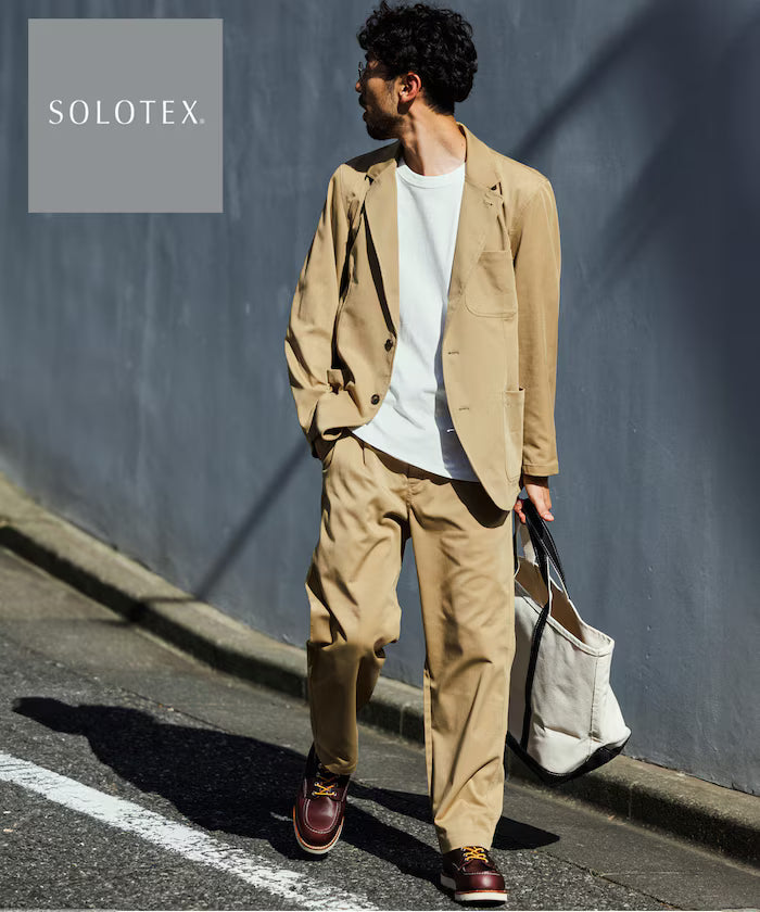 SOLOTEX 2B Jacket Setup Relaxed Fit/ Easy Pants Tailored Jacket - Beige