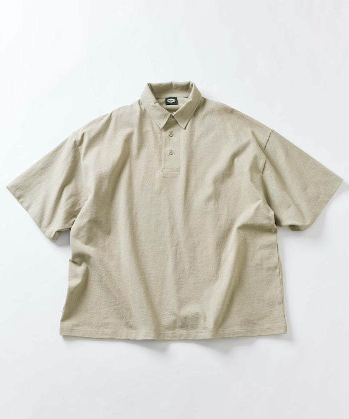 9 oz Heavyweight Big Silhouette heavyweight polo shirt/oversized polo 【limited edition】