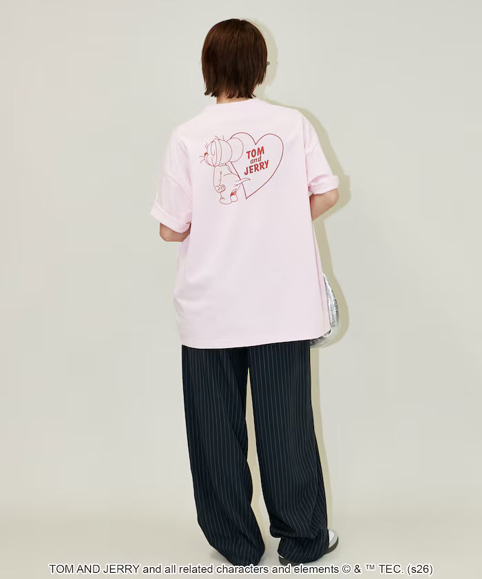 <Functional Material> TOM AND JERRY Heart Graphic T-Shirt Limited Edition