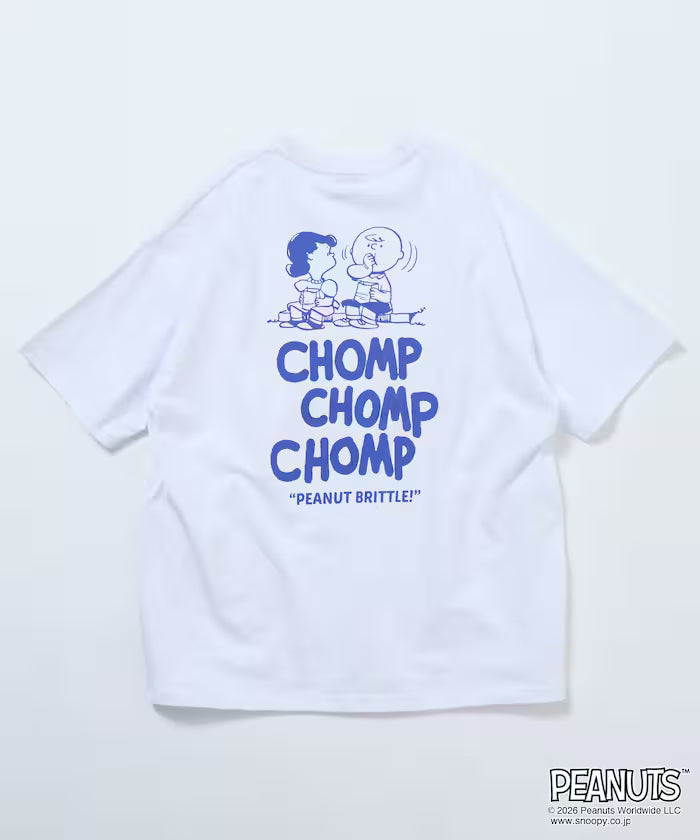 PEANUTS/Peanuts Limited Edition Big Silhouette Back Print Crew Neck T-Shirt/CHOMP 【Limited Edition】