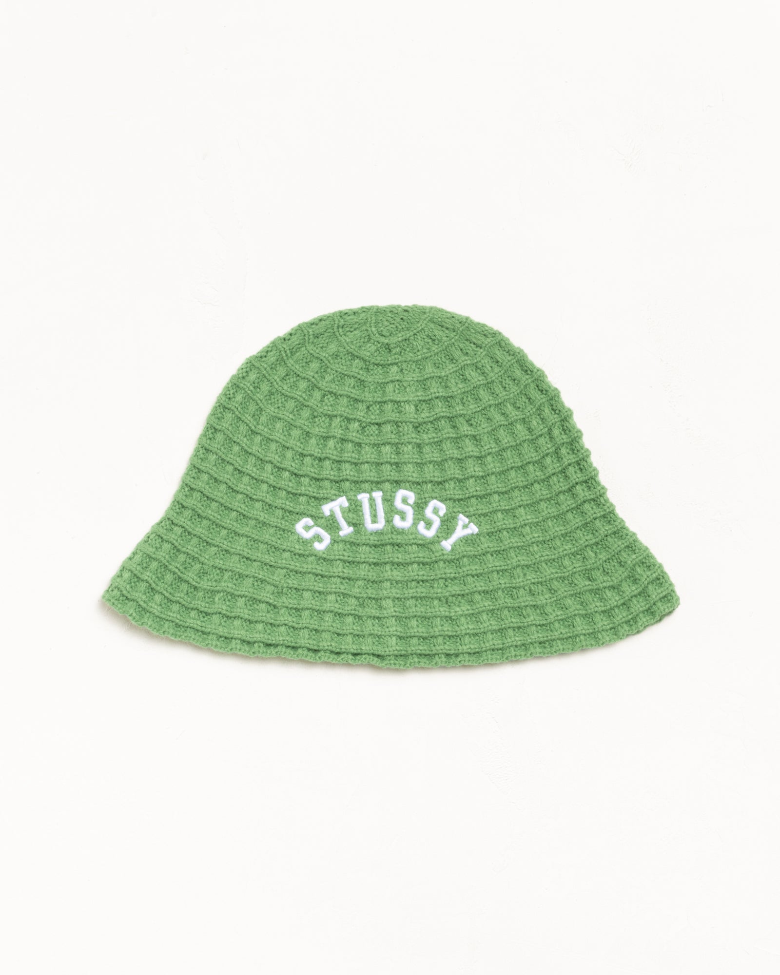 BUCKET HAT WAFFLE KNIT - Green