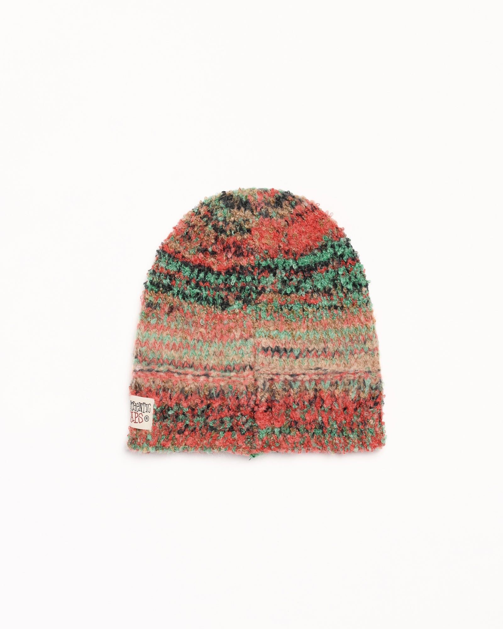 TEXTURED YARN SKULLCAP - Green Multi