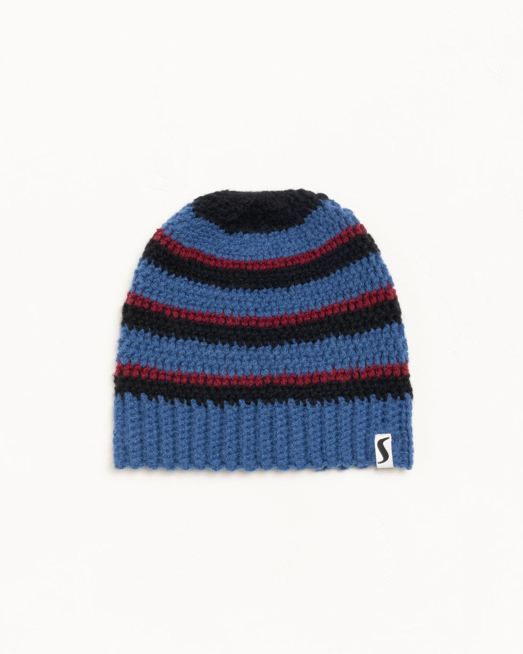 STRIPE KNIT SKULLCAP - Blue