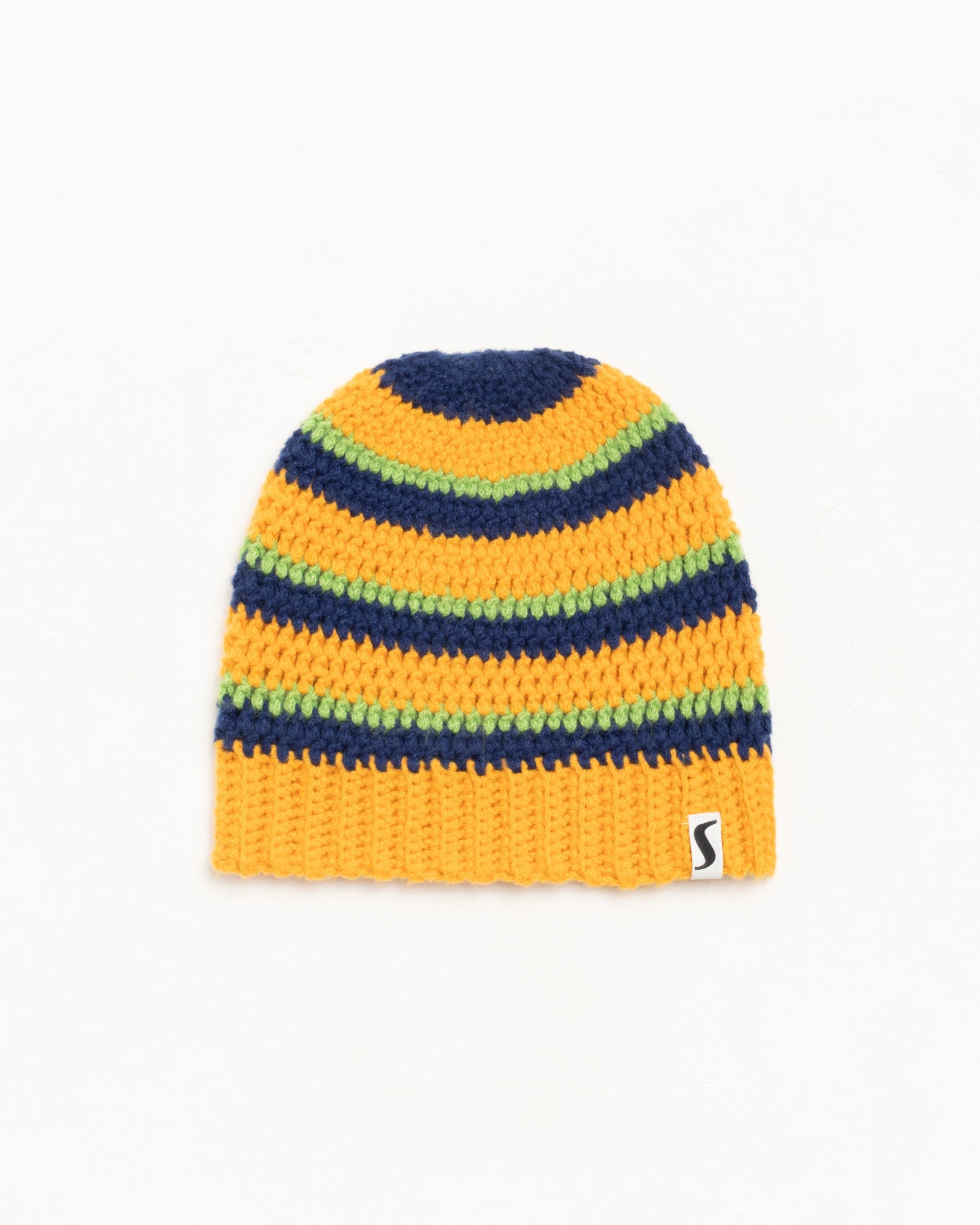 STRIPE KNIT SKULLCAP - Gold