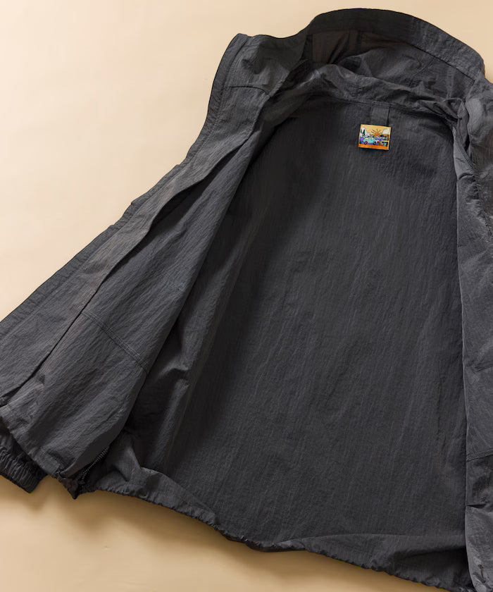 Outdoor Ripstop Nylon One Point Logo Zip-Up Parker Shorts Bag 3P Set