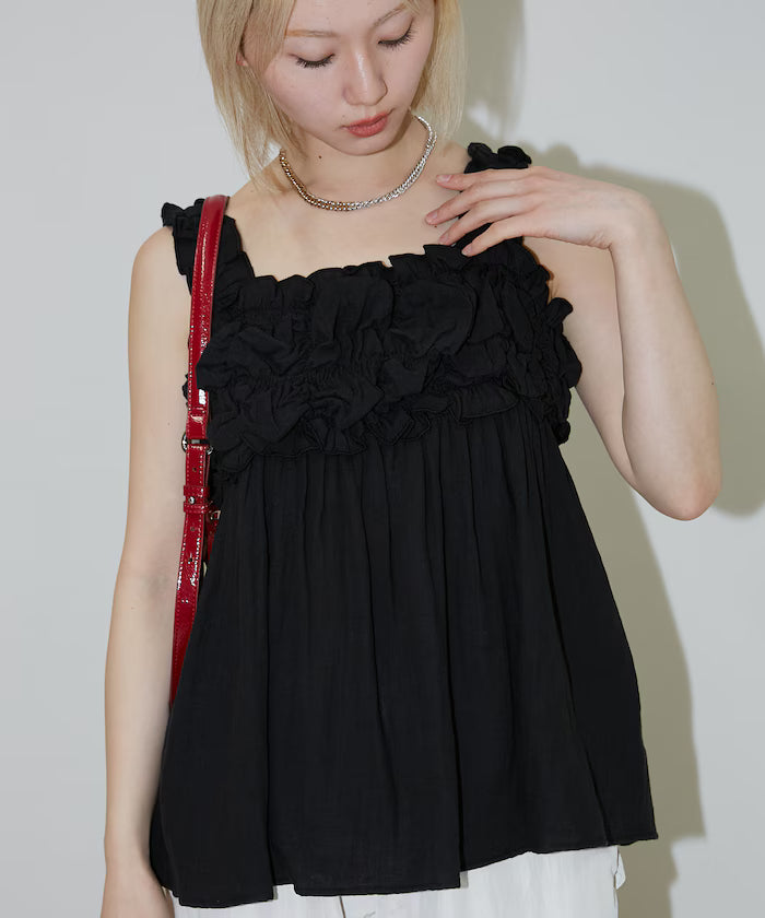 Double Gauze Gathered Camisole Blouse Limited Edition