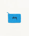WOVEN ZIP POUCH - Blue