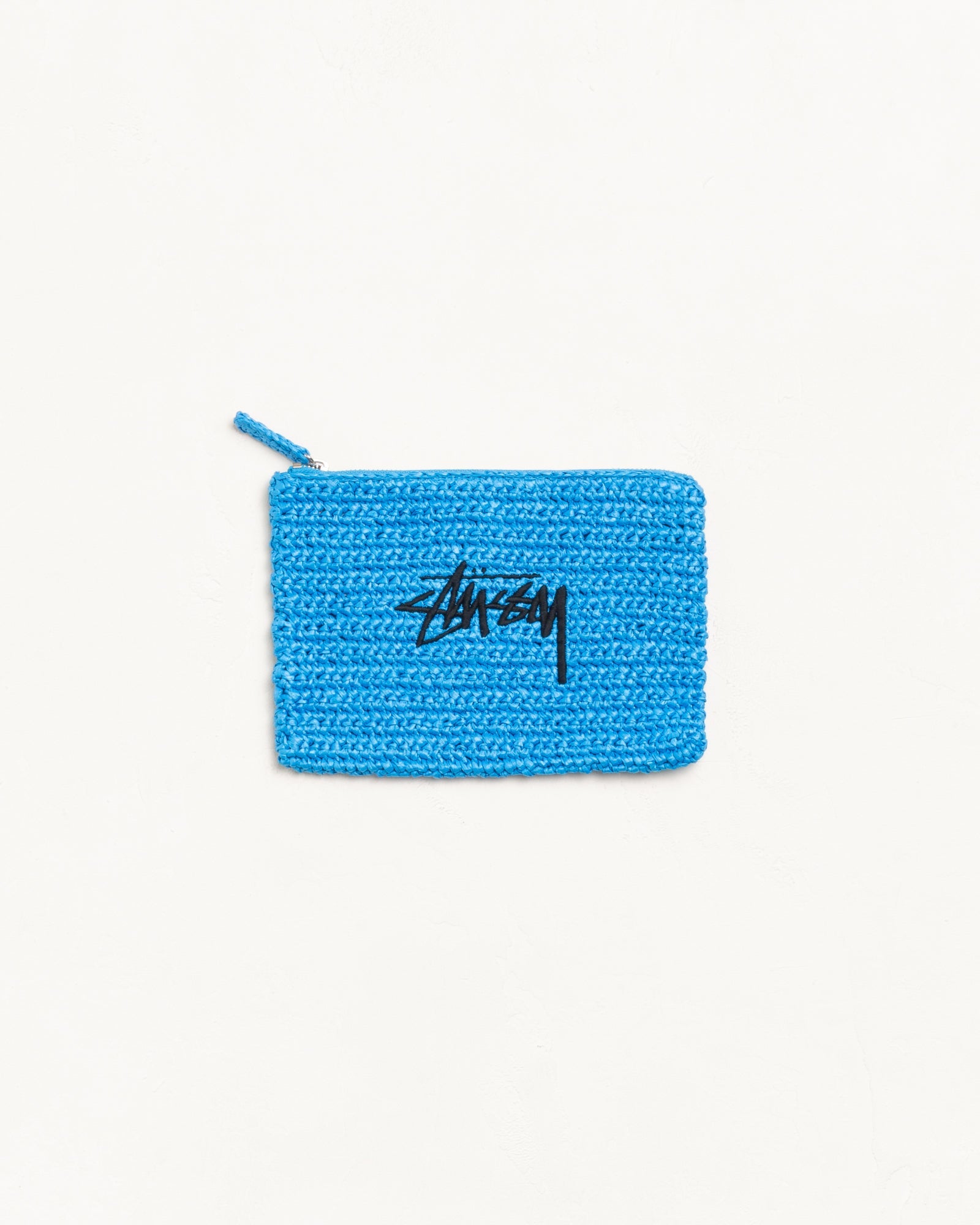 WOVEN ZIP POUCH - Blue