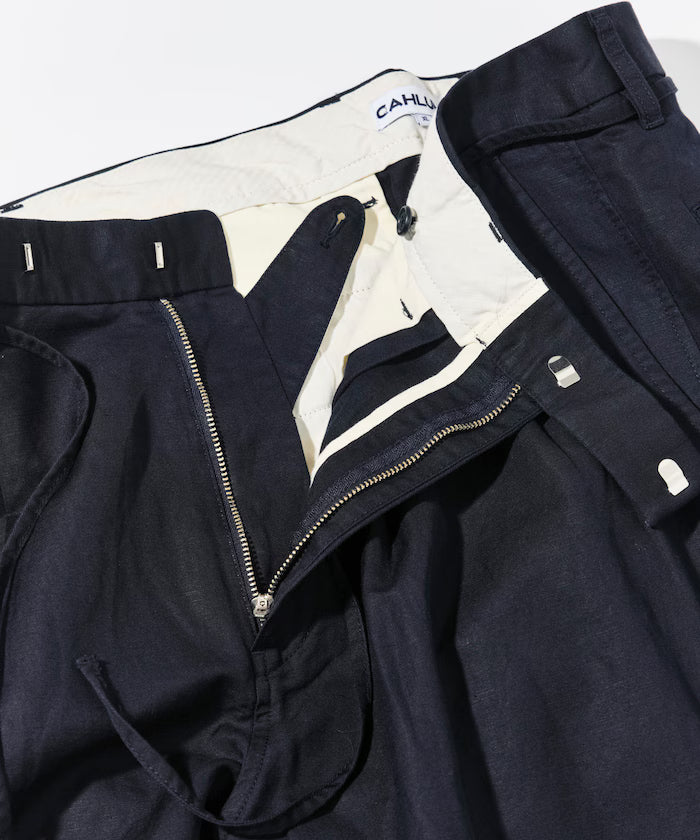 Cotton Linen 2 Tuck Chino Pant