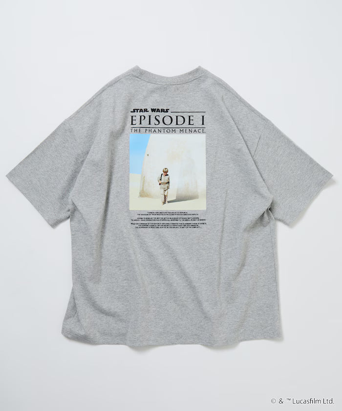 STAR WARS EPISODE 1/Star Wars Exclusive Big Silhouette Back Print Crew Neck T-shirt 【Limited Edition】