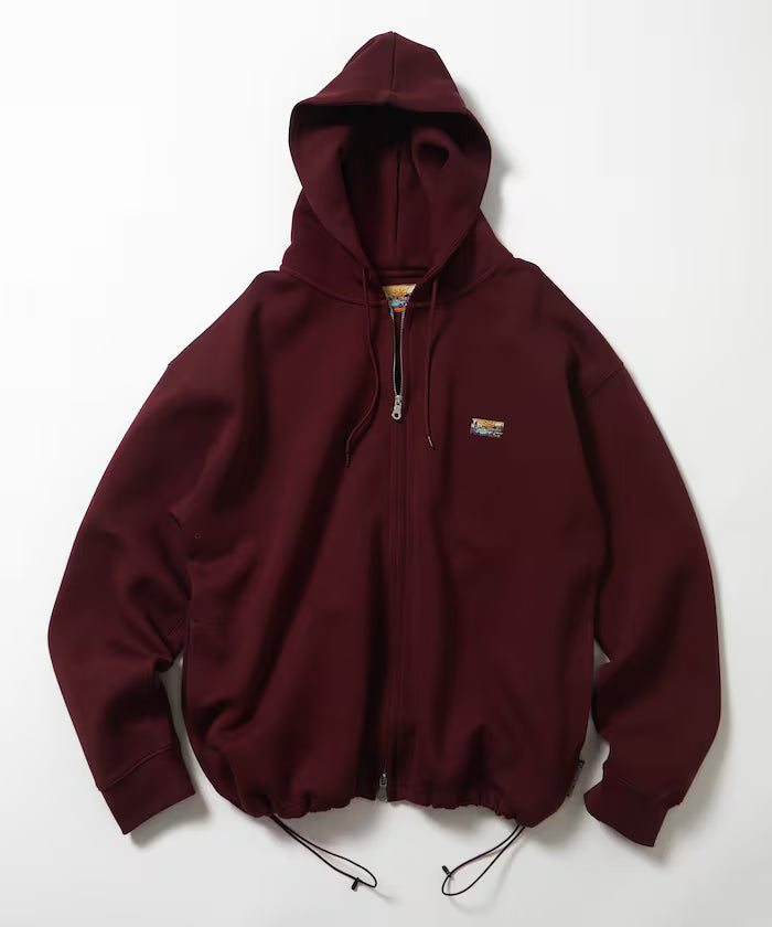 Big Silhouette Spindle Cardboard One Point Logo Sweat Zip-Up Hoodie