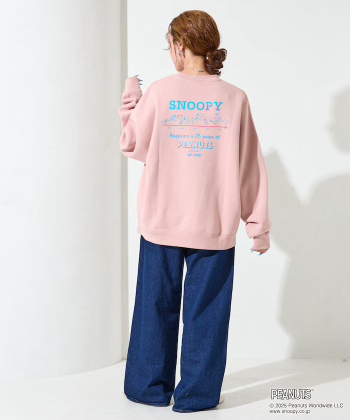 PEANUTS/Peanuts Exclusive Back Print Crew Neck Sweatshirt/Snoopy 【Limited Release】