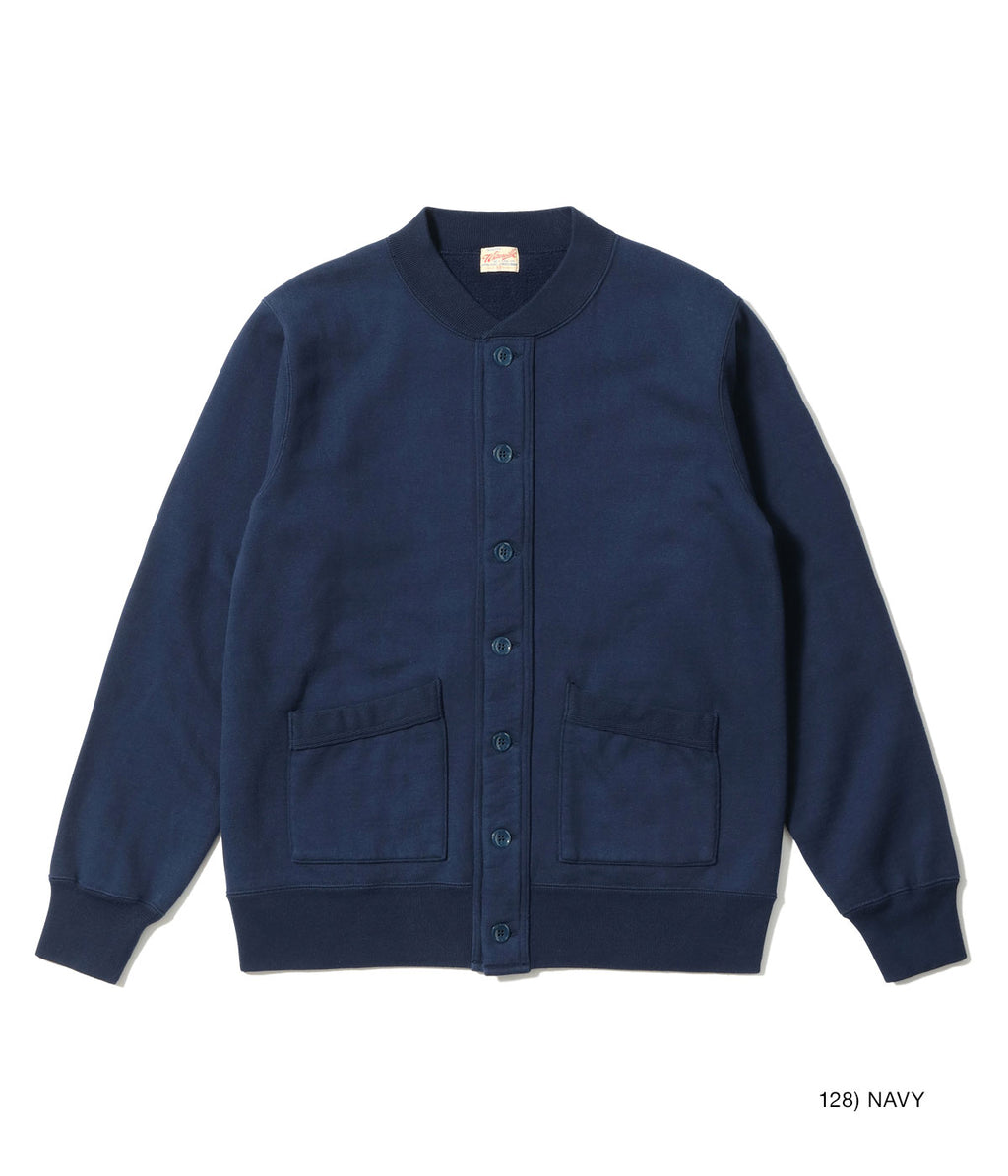 BUTTON FRONT ATHLETIC COAT - NAVY