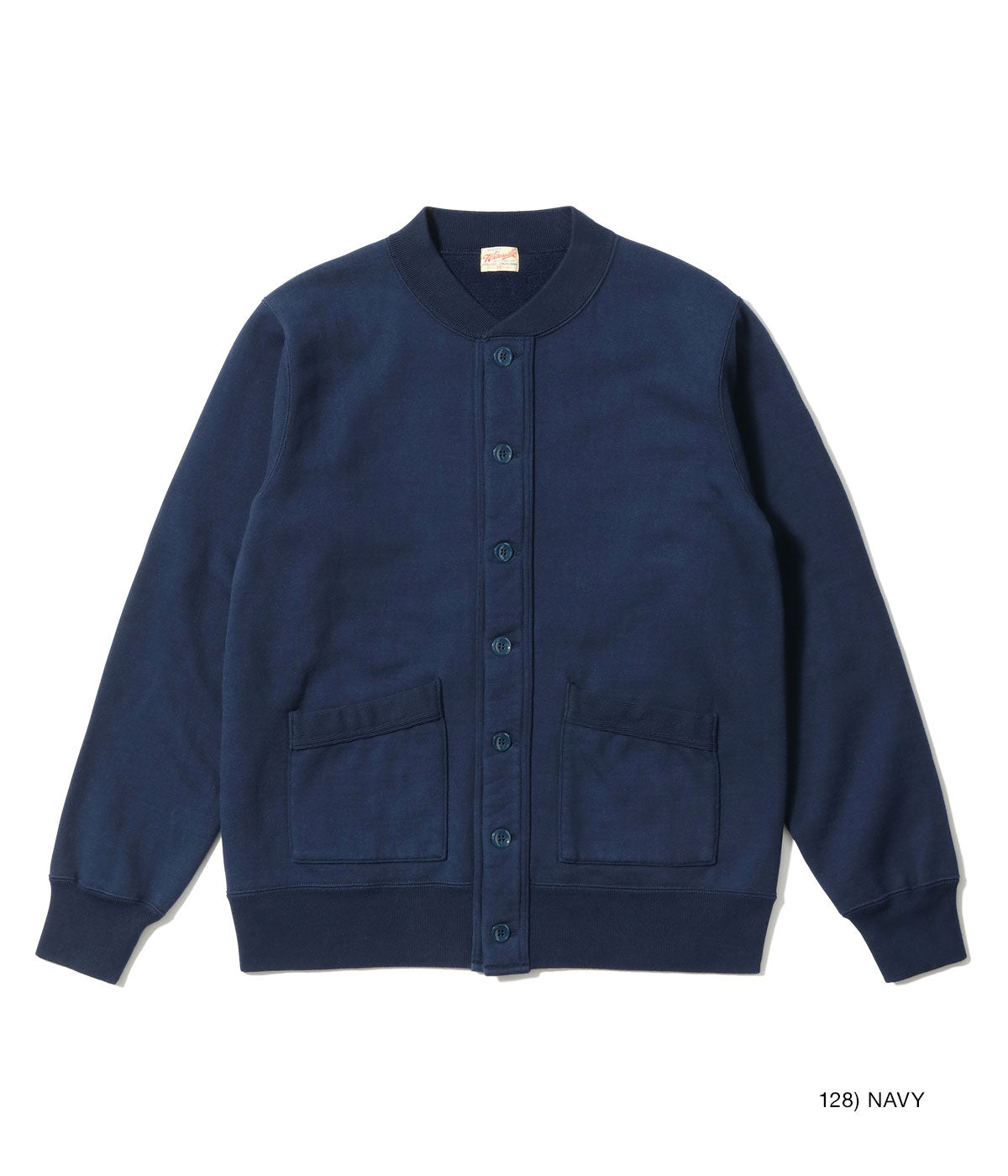 BUTTON FRONT ATHLETIC COAT - NAVY