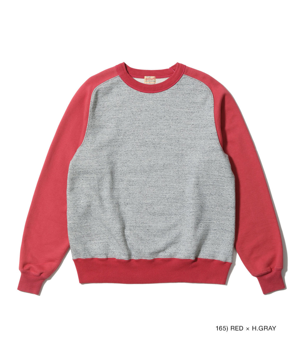 WHITESVILLE FREEDOM SLEEVE SWEAT SHIRT - RED × H.GRAY