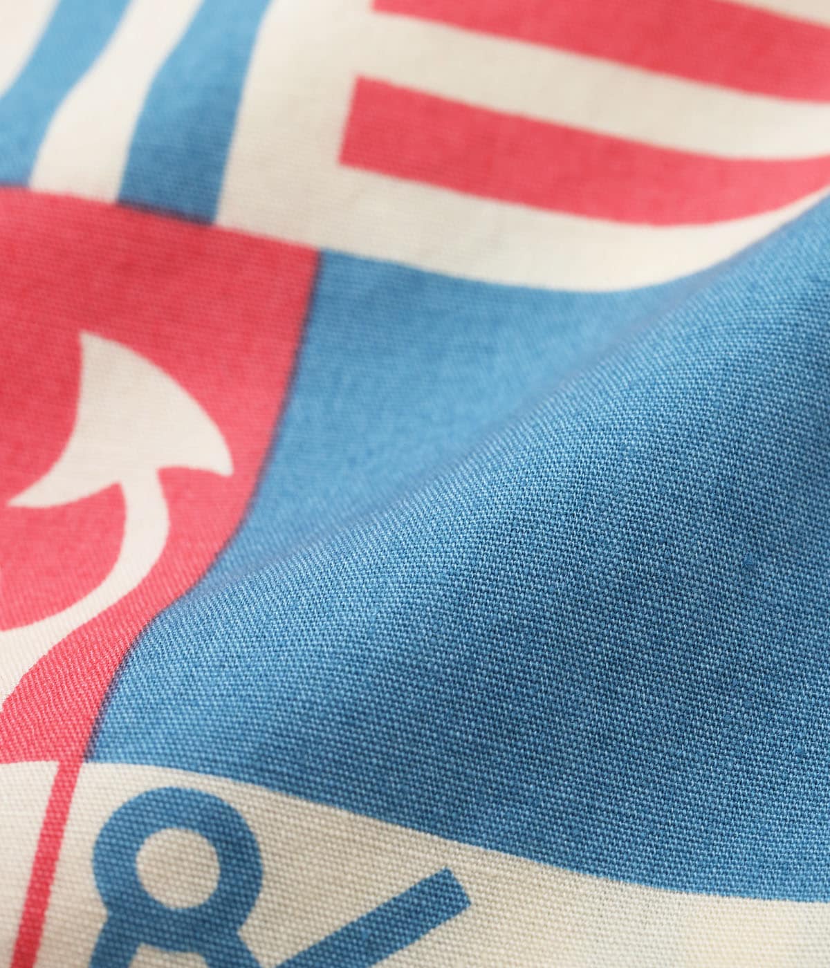 COTTON BROAD OPEN SHIRT “ANCHOR SQUARES”