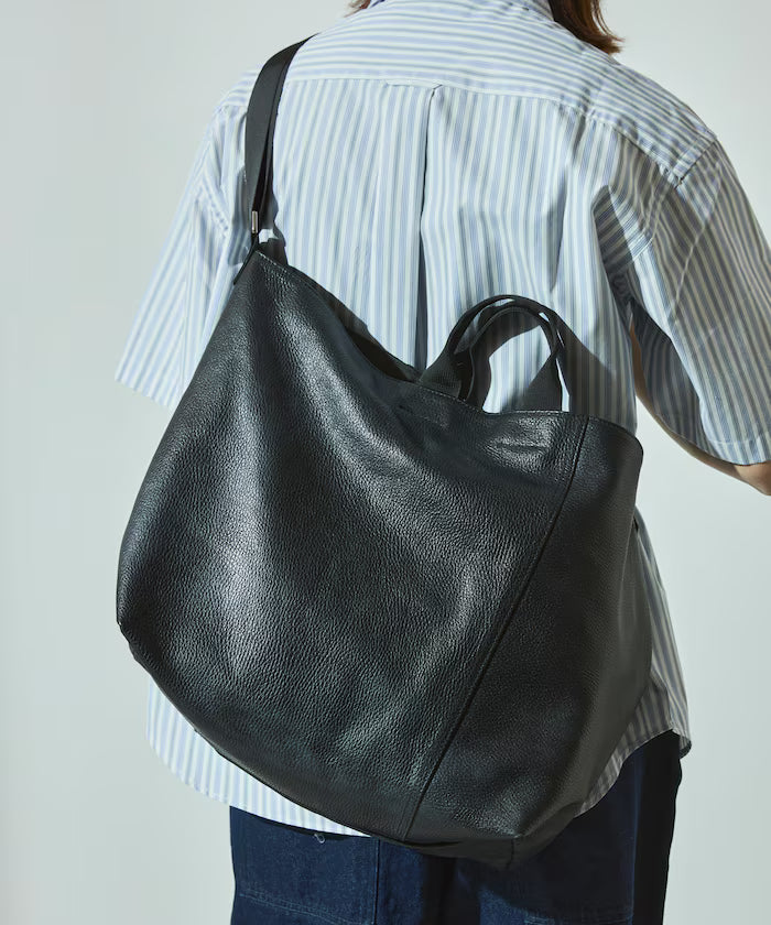 2WAY Leather Messenger Bag / 2WAY Leather Messenger Bag / Cowhide / Water-repellent leather