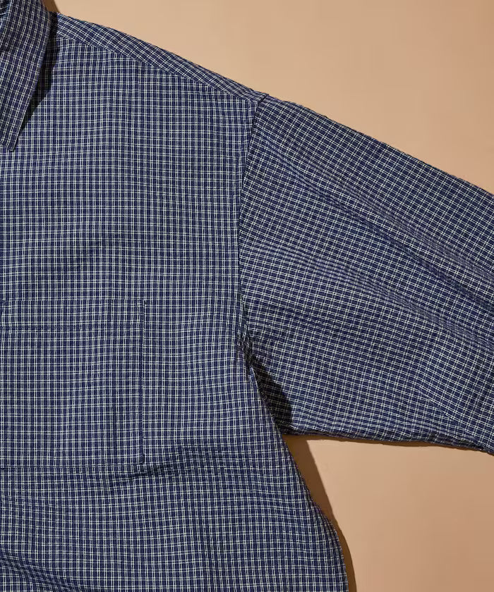 FREAK'S STORE for BEACH & FES Seersucker Spindle Regular Collar Short Sleeve Shirt