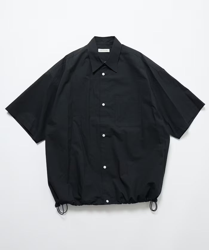 Wide silhouette spindle regular collar short sleeve shirt / hem code [limited edition]