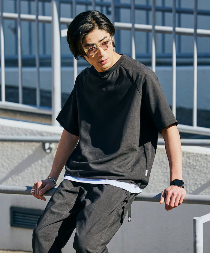 AiRide/Air Ride Relaxed Fit Raglan Short Sleeve Pullover/Moisture Wicking/UV Cut/Hem Code [Limited Edition]
